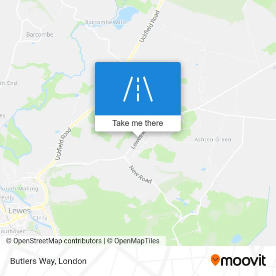 Butlers Way map