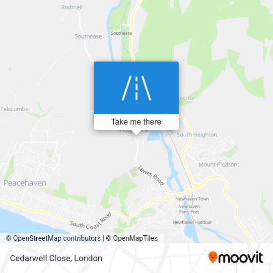 Cedarwell Close map