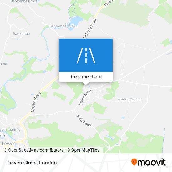 Delves Close map