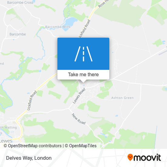 Delves Way map