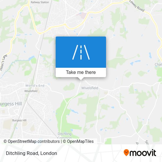 Ditchling Road map