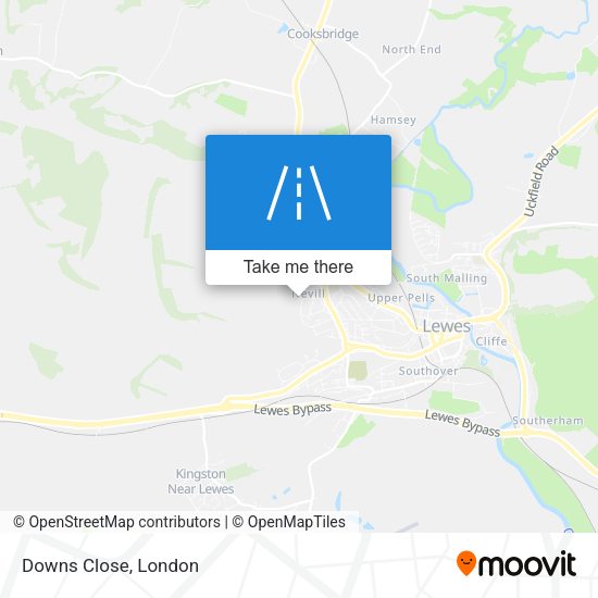 Downs Close map