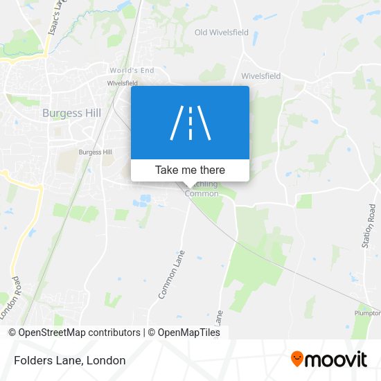 Folders Lane map