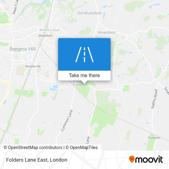 Folders Lane East map