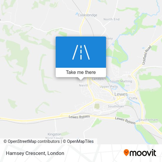 Hamsey Crescent map