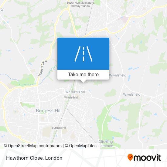 Hawthorn Close map