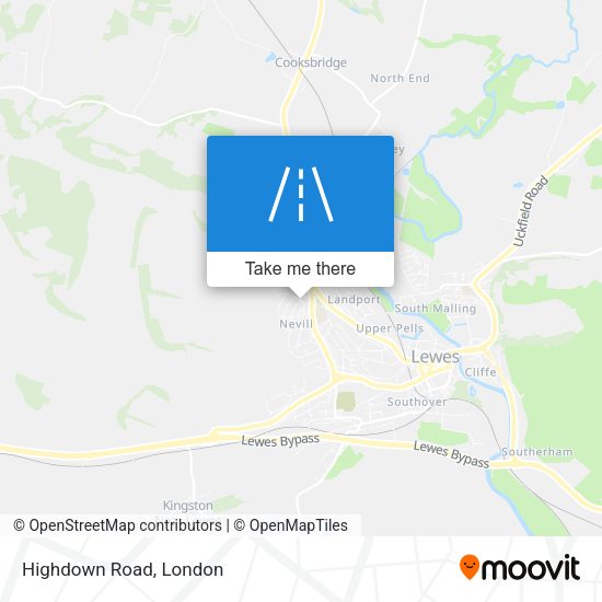Highdown Road map