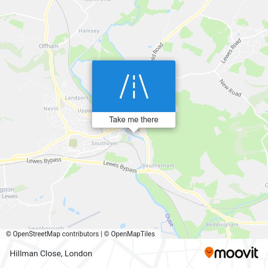 Hillman Close map