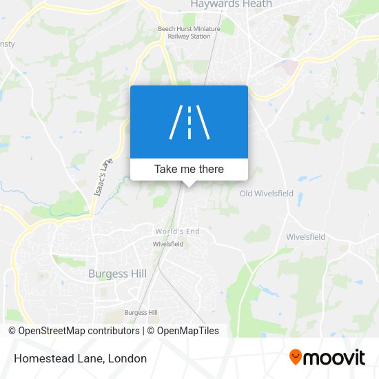 Homestead Lane map