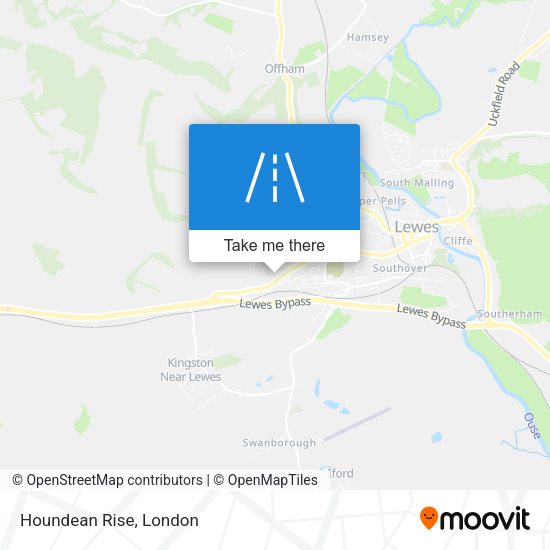Houndean Rise map