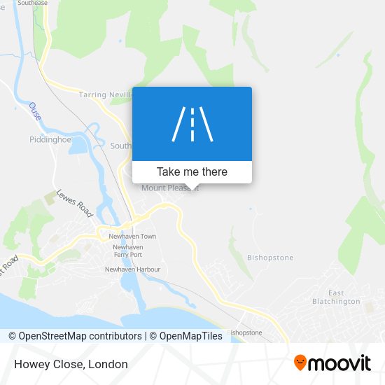 Howey Close map
