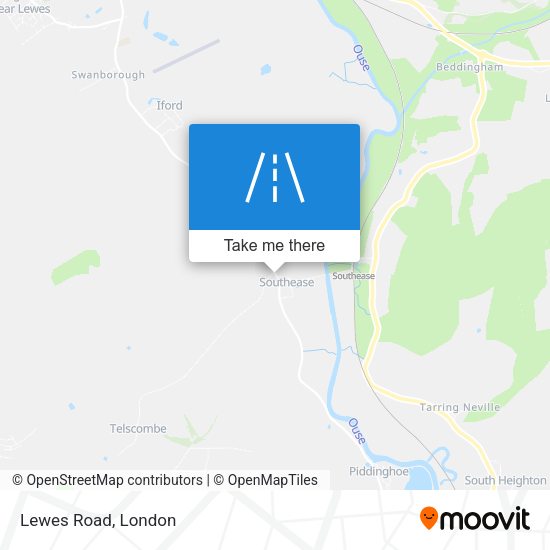 Lewes Road map