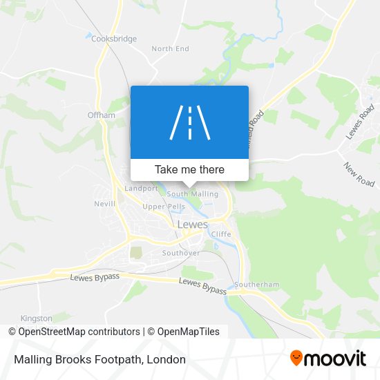 Malling Brooks Footpath map