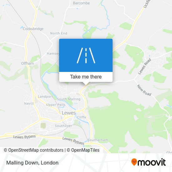 Malling Down map