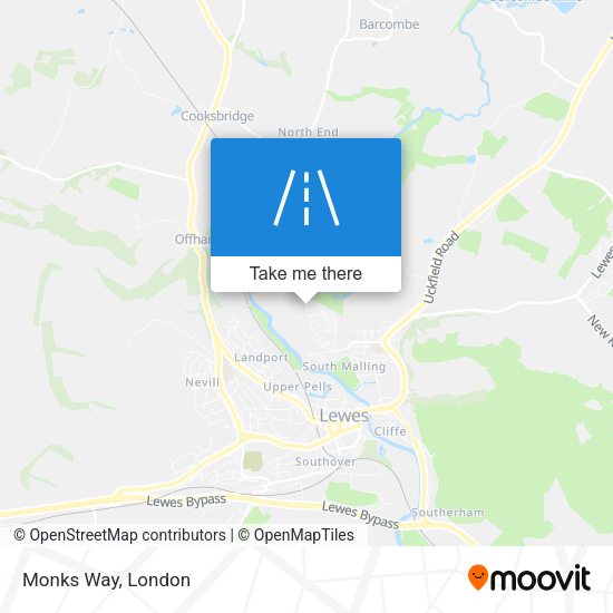 Monks Way map