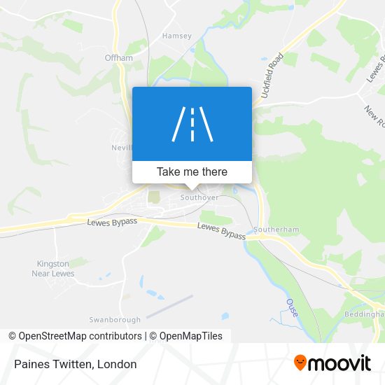 Paines Twitten map