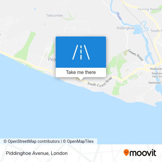 Piddinghoe Avenue map