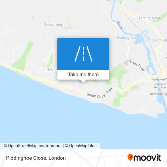 Piddinghoe Close map