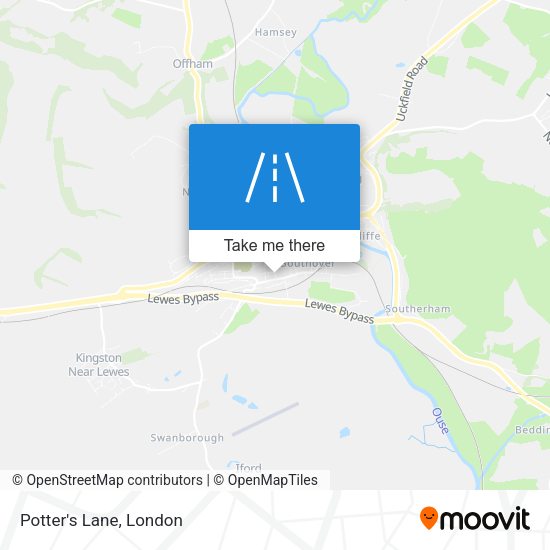 Potter's Lane map