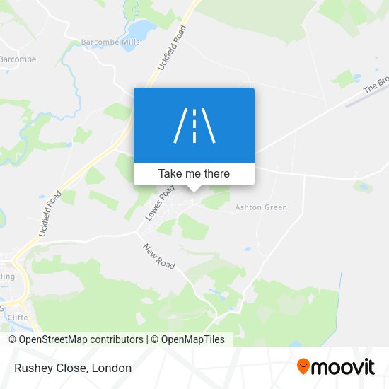 Rushey Close map