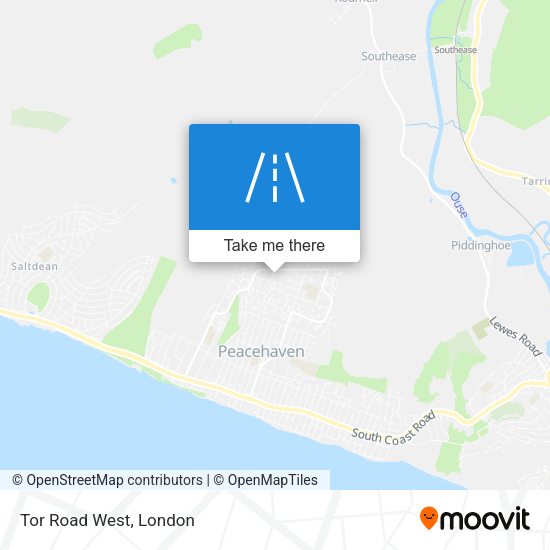Tor Road West map