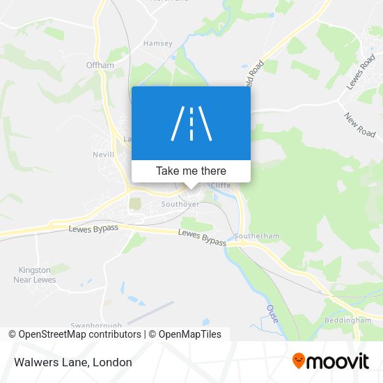 Walwers Lane map