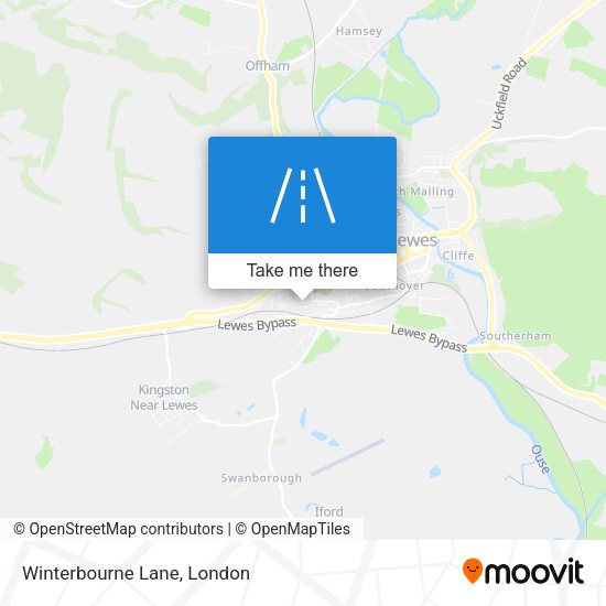 Winterbourne Lane map