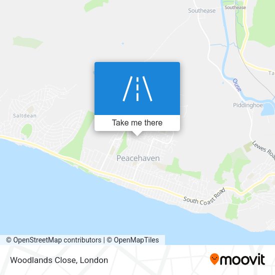 Woodlands Close map