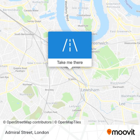 Admiral Street map