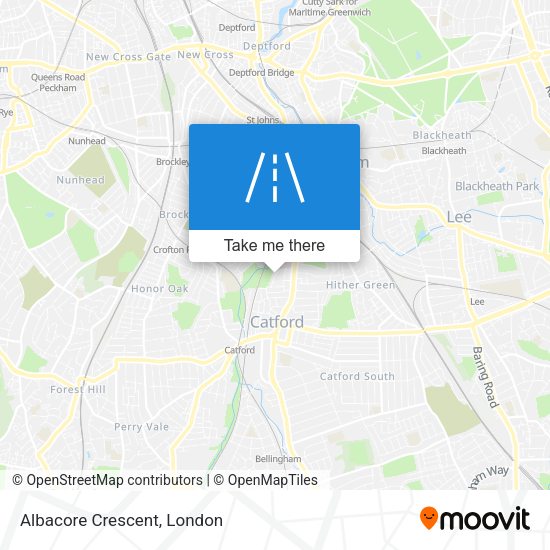 Albacore Crescent map