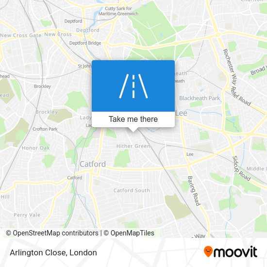 Arlington Close map