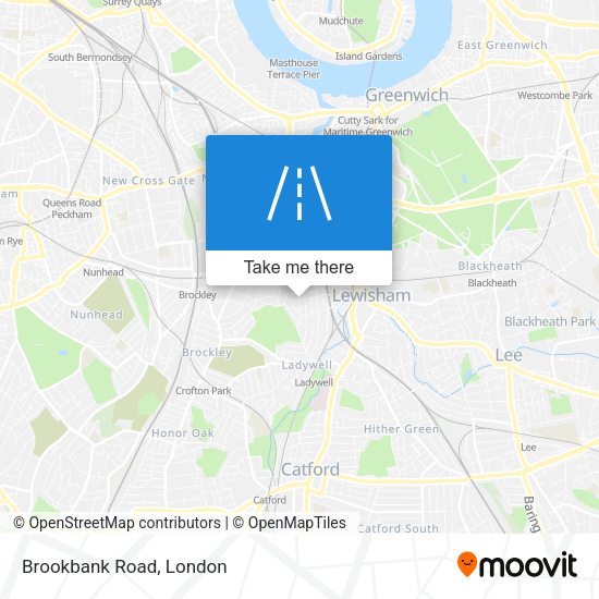 Brookbank Road map
