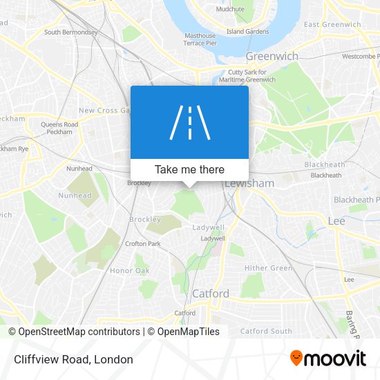 Cliffview Road map