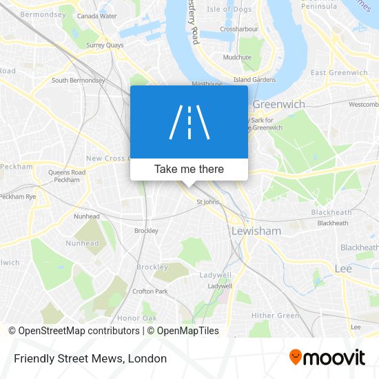 Friendly Street Mews map
