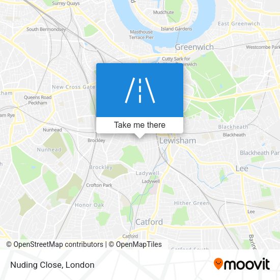 Nuding Close map