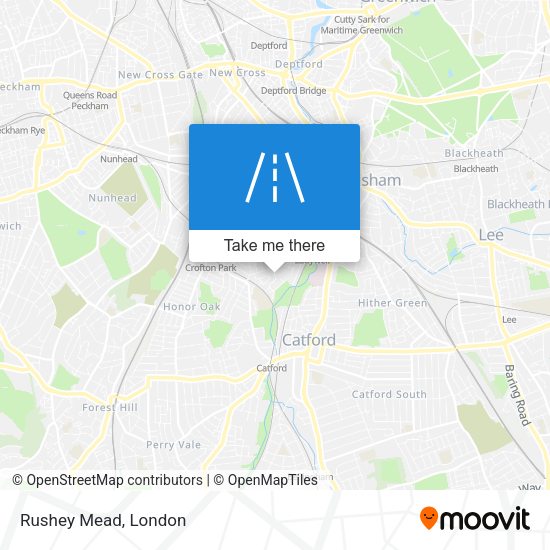 Rushey Mead map