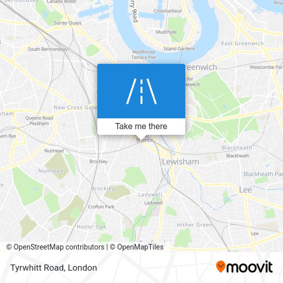 Tyrwhitt Road map