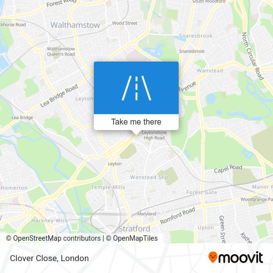 Clover Close map