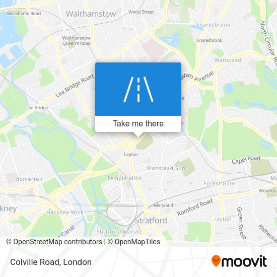 Colville Road map
