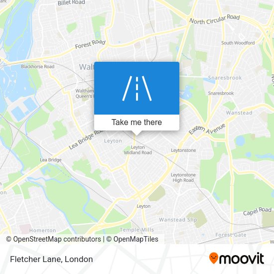 Fletcher Lane map