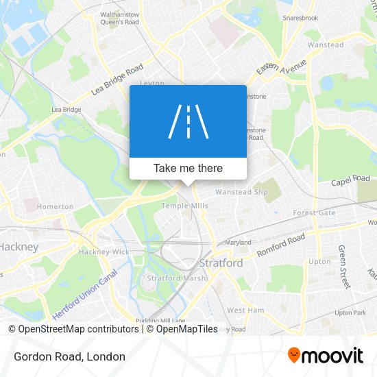 Gordon Road map