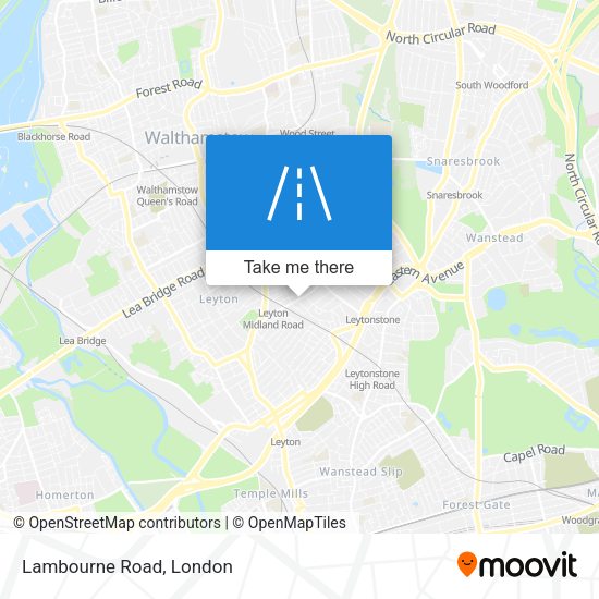 Lambourne Road map