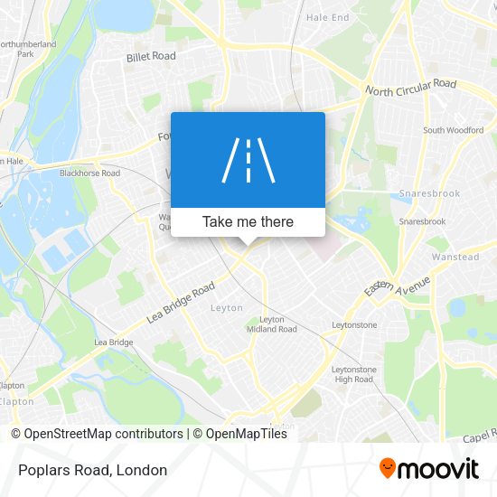 Poplars Road map