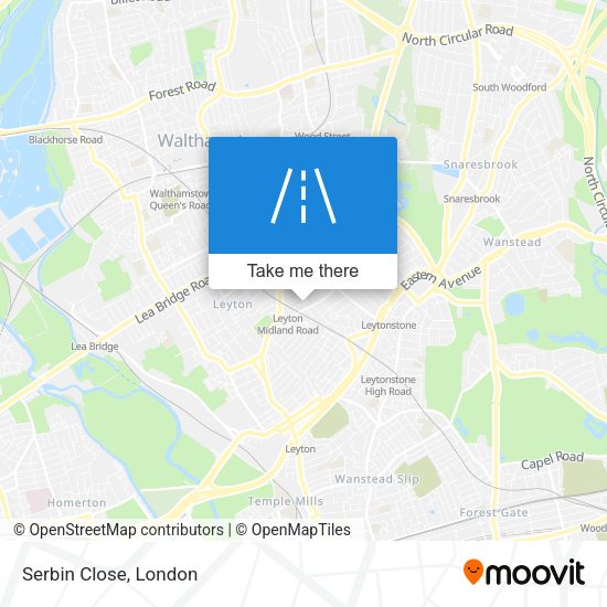 Serbin Close map