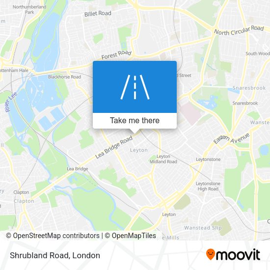 Shrubland Road map