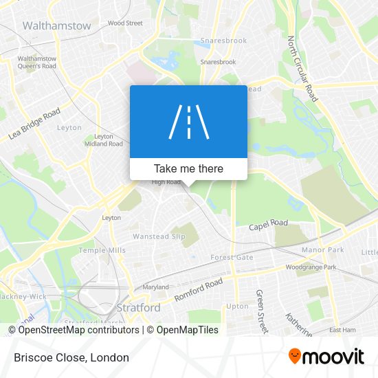 Briscoe Close map