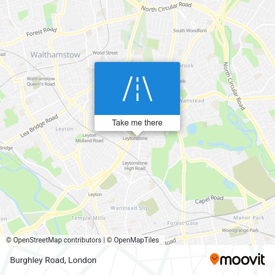 Burghley Road map