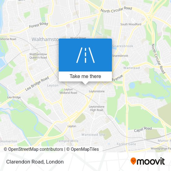 Clarendon Road map