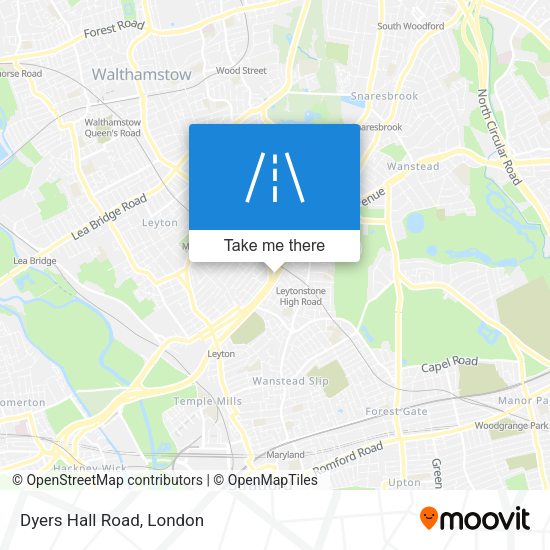 Dyers Hall Road map