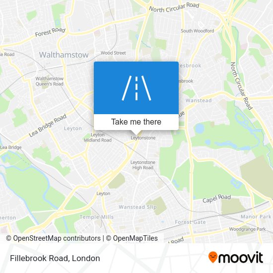 Fillebrook Road map